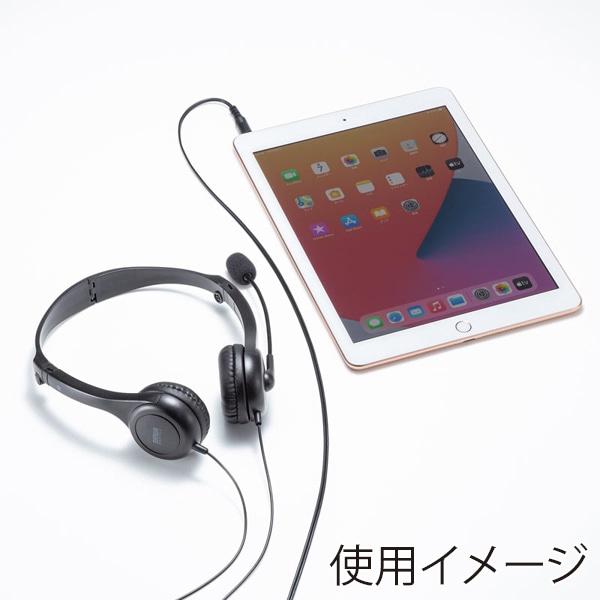 サンワサプライ 4極対応ヘッドセット ブラック MM-HS407BK 1個（ご注文単位1個）【直送品】