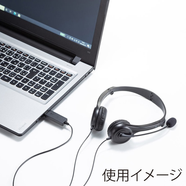 サンワサプライ USBヘッドセット オーバーヘッド両 ブラック MM-HSU18BK 1個（ご注文単位1個）【直送品】