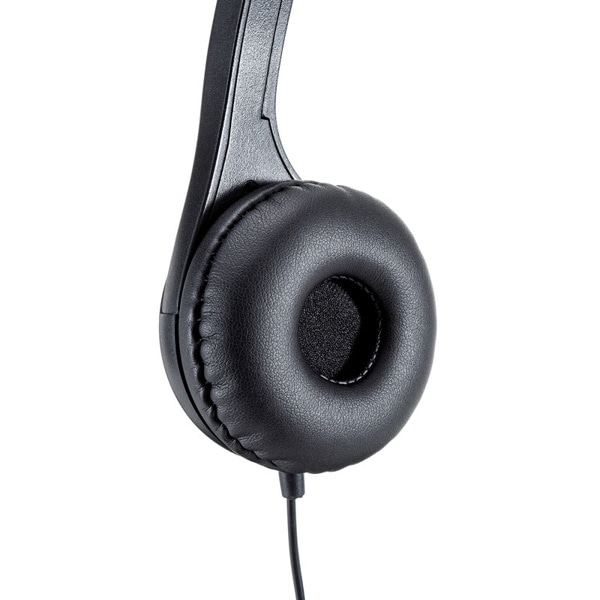 サンワサプライ USBヘッドセット オーバーヘッド両 ブラック MM-HSU18BK 1個（ご注文単位1個）【直送品】
