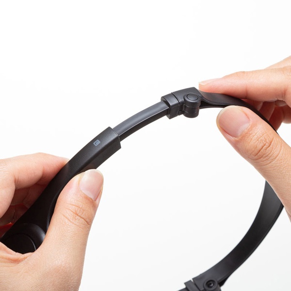 サンワサプライ USBヘッドセット オーバーヘッド両 ブラック MM-HSU18BK 1個（ご注文単位1個）【直送品】