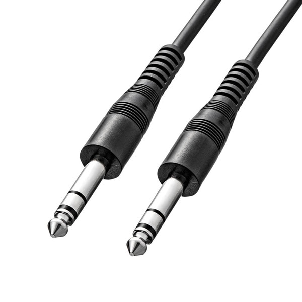 サンワサプライ 6.3mmステレオ標準プラグ オス-オスケーブル MM-SPKB1-10 1個(ご注文単位1個)【直送品】