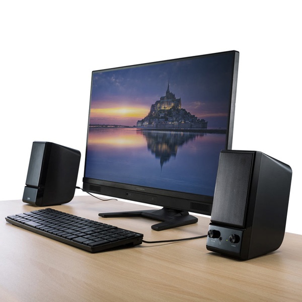 サンワサプライ マルチメディアスピーカー MM-SPL14BKN 1個（ご注文単位1個）【直送品】