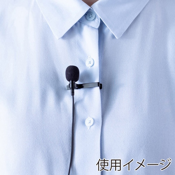 サンワサプライ 高性能USBピンマイク 無（全）指向性 ブラック MM-MCU12BK 1個（ご注文単位1個）【直送品】