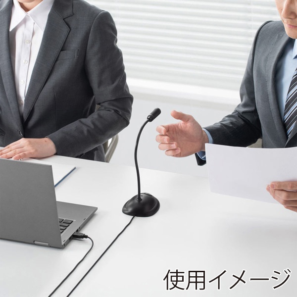 サンワサプライ USBスタンドマイク 単一指向性 ブラック MM-MCUSB25N 1個（ご注文単位1個）【直送品】