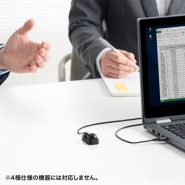 サンワサプライ クリップ付きPCマイク 3極ミニプラグ接続 MM-MC24N 1個（ご注文単位1個）【直送品】
