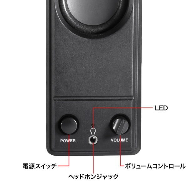 サンワサプライ PCスピーカー USB電源 MM-SPL18UBK 1個(ご注文単位1個)【直送品】
