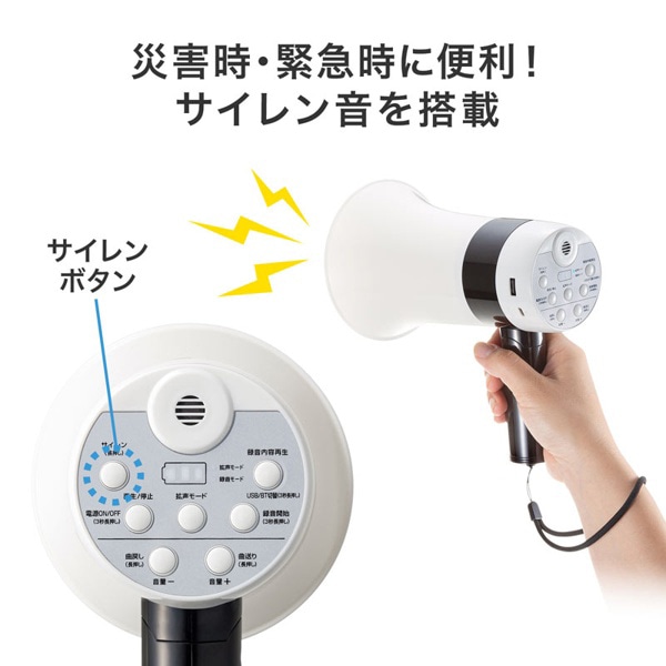 サンワサプライ ハンドメガホン拡声器 MM-SPAMP13 1個（ご注文単位1個）【直送品】