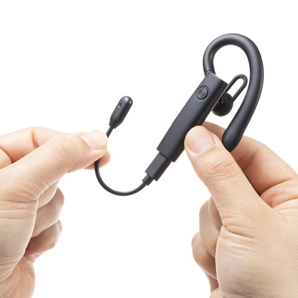 サンワサプライ Bluetooth ヘッドセット 外付けマイク MM-BTMH61BK 1個（ご注文単位1個）【直送品】