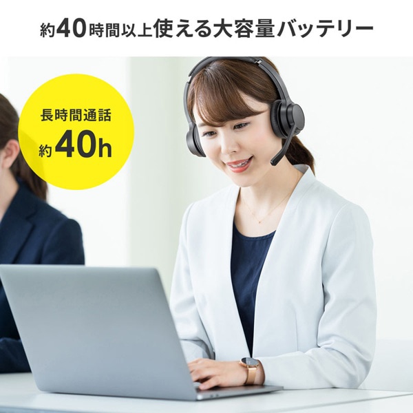 サンワサプライ Bluetooth ヘッドセット 両耳タイプ MM-BTSH62BK 1個（ご注文単位1個）【直送品】