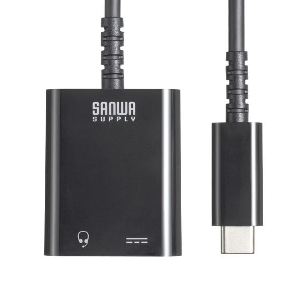サンワサプライ オーディオ変換アダプタ Type-C USB PD MM-ADUSBTC3 1個（ご注文単位1個）【直送品】