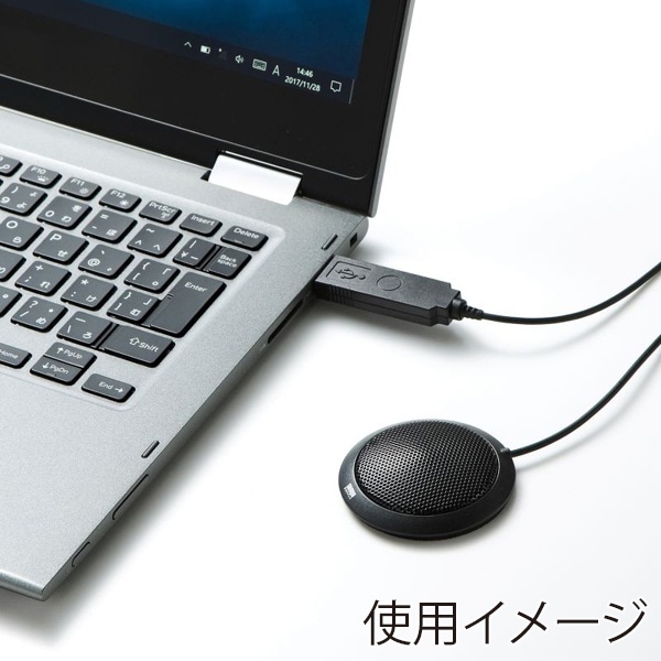 サンワサプライ USBマイクロホン 無(全)指向性 ブラック MM-MCU06BKN 1個(ご注文単位1個)【直送品】