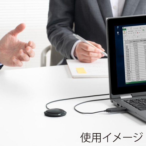 サンワサプライ USBマイクロホン 無(全)指向性 ブラック MM-MCU06BKN 1個(ご注文単位1個)【直送品】