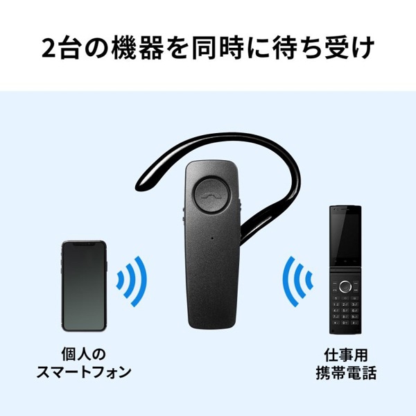 サンワサプライ 防水 Bluetooth 片耳ヘッドセット MM-BTMH41WBKN 1個(ご注文単位1個)【直送品】