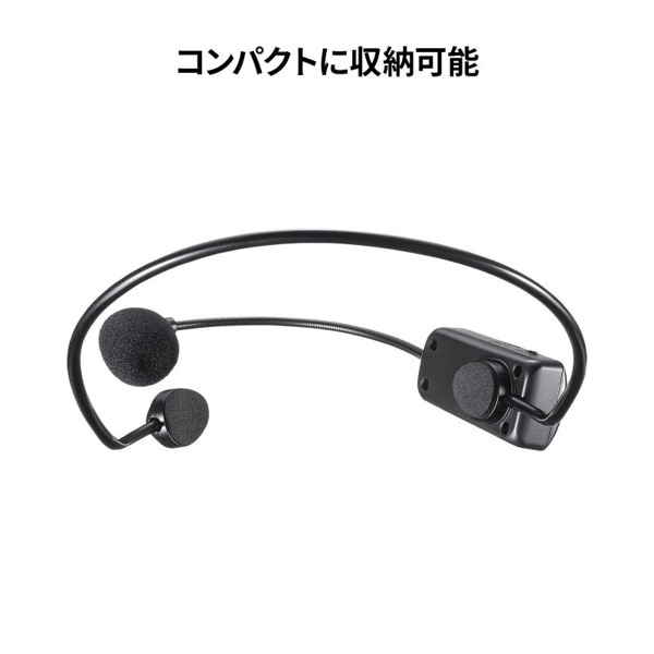 サンワサプライ ワイヤレスヘッドマイク MM-SPAMP15用 MM-SPAMP15WHM 1個(ご注文単位1個)【直送品】
