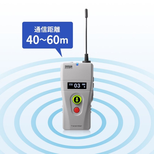 サンワサプライ ワイヤレスガイドシステム 親機 MM-WGS2TN 1個(ご注文単位1個)【直送品】