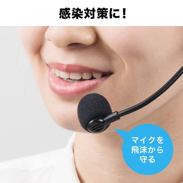 サンワサプライ ポータブル拡声器ヘッドマイク用スポンジ 10個入 P-SP-CV2 1個(ご注文単位1個)【直送品】