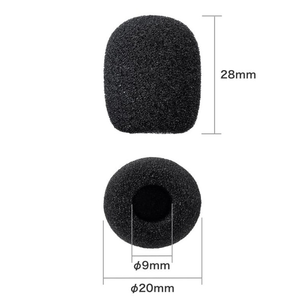 サンワサプライ ポータブル拡声器ヘッドマイク用スポンジ 10個入 P-SP-CV2 1個(ご注文単位1個)【直送品】