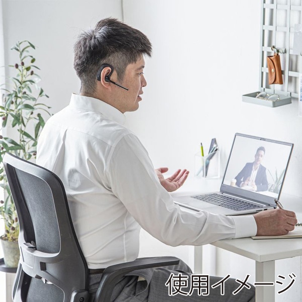 サンワサプライ Bluetooth ヘッドセット デュアルマイク ノイズキャンセル MM-BTMH68BK 1個(ご注文単位1個)【直送品】