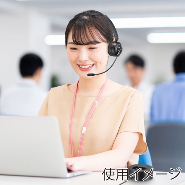 サンワサプライ Bluetooth ヘッドセット ノイズキャンセル 充電クレードル付き MM-BTMH66BK 1個（ご注文単位1個）【直送品】