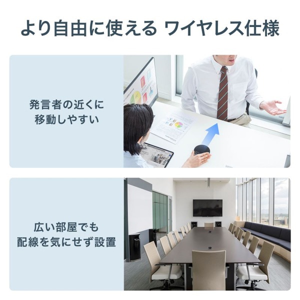 サンワサプライ ワイヤレス会議スピーカーフォン MM-WLMSP1 1個（ご注文単位1個）【直送品】