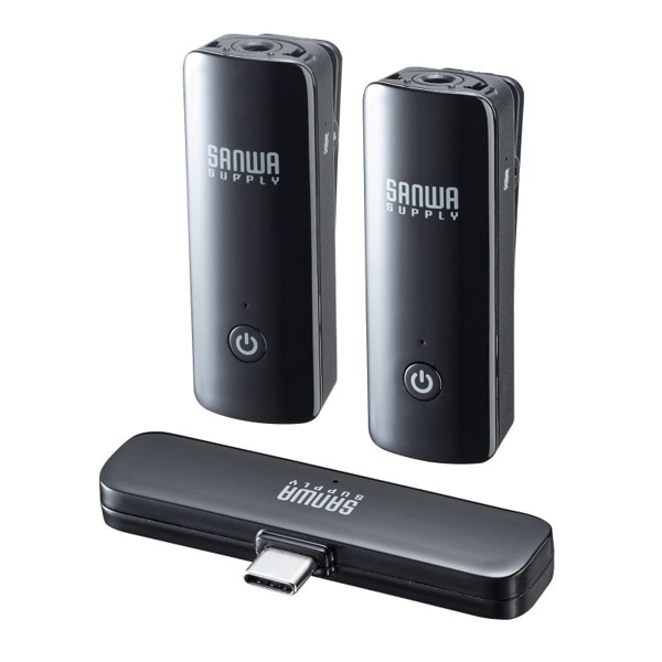 サンワサプライ ワイヤレスマイク マイク2台 MM-MCW02 1個(ご注文単位1個)【直送品】