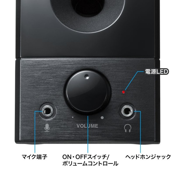 サンワサプライ USB電源スピーカー 実用最大出力6W MM-SPL20UBK 1個(ご注文単位1個)【直送品】