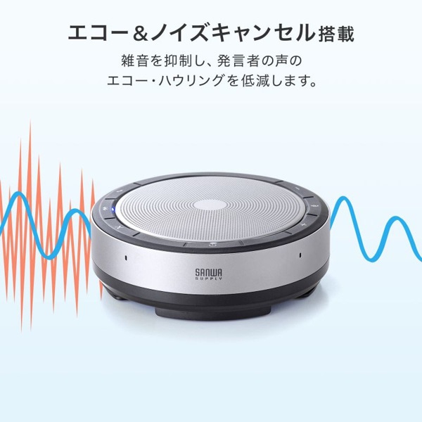 サンワサプライ 会議スピーカーフォン Bluetooth／USB対応 MM-BTMSP6 1個（ご注文単位1個）【直送品】