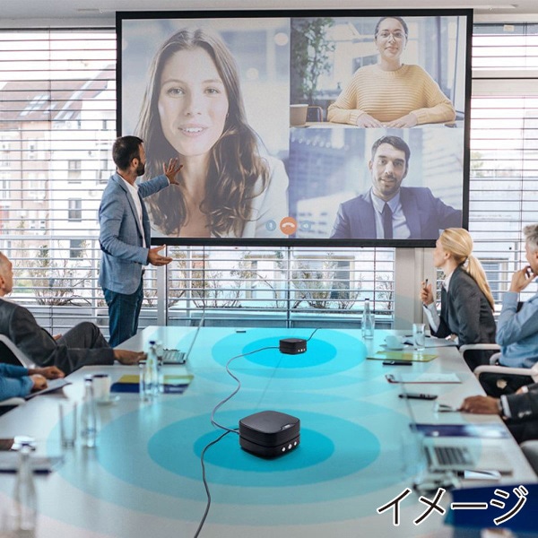 サンワサプライ WEB会議小型スピーカーフォン USB接続 連結可能 MM-MC35N 1個（ご注文単位1個）【直送品】