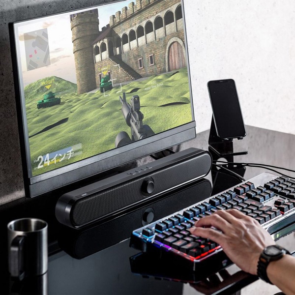 サンワサプライ スリムサウンドバースピーカー Bluetooth対応 MM-SPSBA4 1個（ご注文単位1個）【直送品】