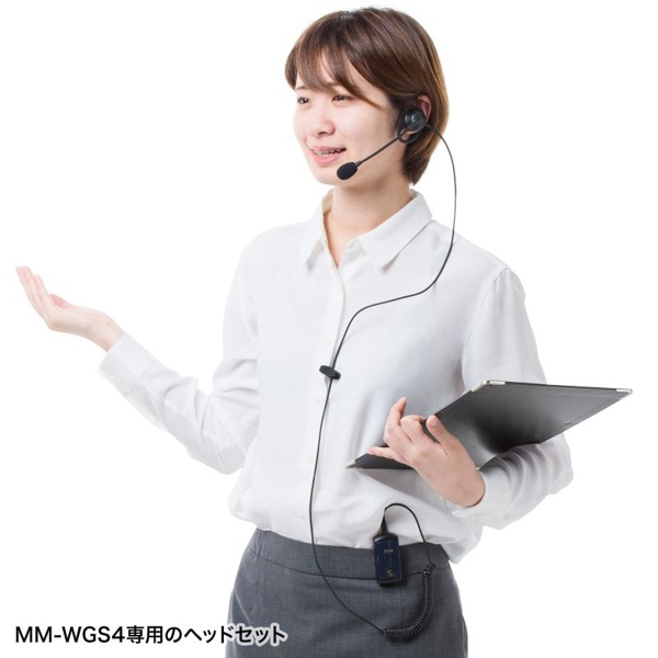 サンワサプライ ガイドシステム用ヘッドセット イヤーフック型 MM-WGS4用 MM-WGS4-HS3 1個（ご注文単位1個）【直送品】