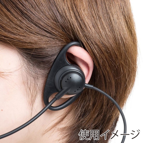 サンワサプライ ガイドシステム用ヘッドセット イヤーフック型 MM-WGS4用 MM-WGS4-HS3 1個（ご注文単位1個）【直送品】