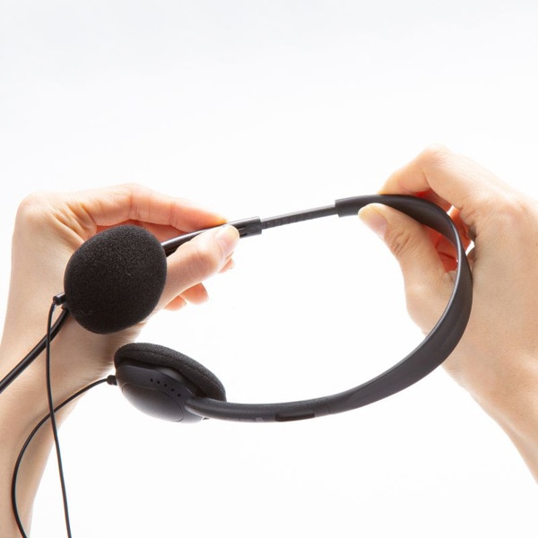 サンワサプライ 4極対応ヘッドセット ブラック MM-HS408BK 1個（ご注文単位1個）【直送品】