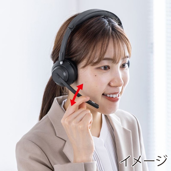 サンワサプライ Bluetooth ステレオヘッドセット MM-BTSH70BK 1個(ご注文単位1個)【直送品】