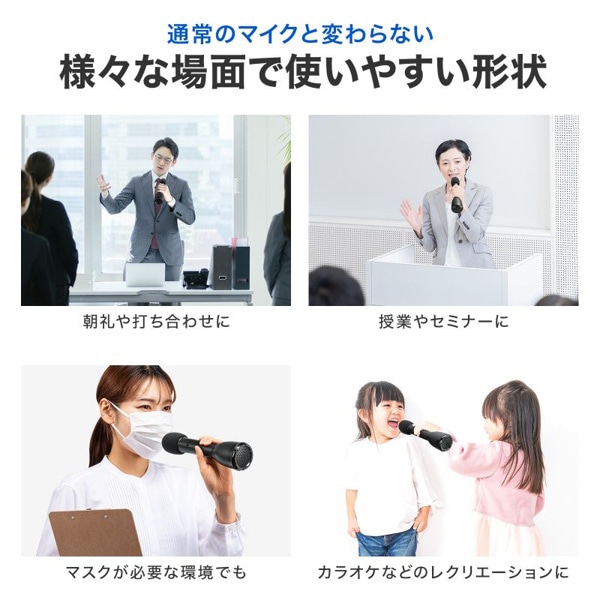 サンワサプライ ポータブル拡声器スピーカー ハンドマイク型 MM-SPAMP18 1個（ご注文単位1個）【直送品】