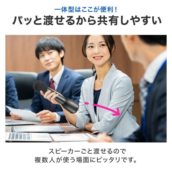 サンワサプライ ポータブル拡声器スピーカー ハンドマイク型 MM-SPAMP18 1個（ご注文単位1個）【直送品】