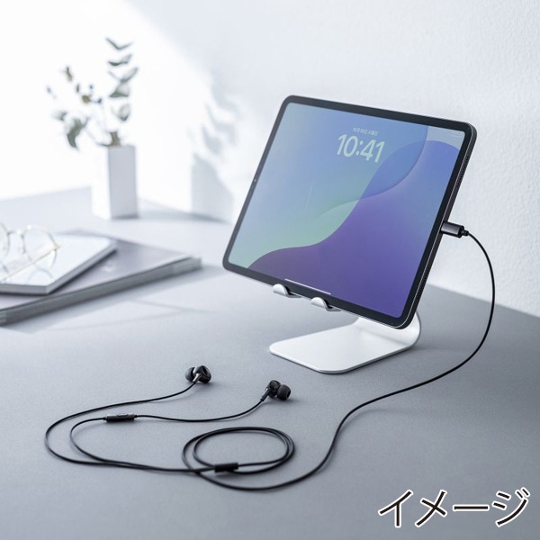 サンワサプライ イヤホンマイク USB Type-C ブラック MM-HSTC04BK 1個（ご注文単位1個）【直送品】