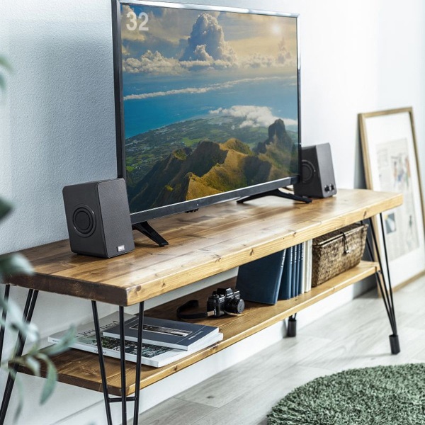 サンワサプライ USB電源スピーカー パッシブラジエーター搭載 MM-SPL22UBK 1個（ご注文単位1個）【直送品】