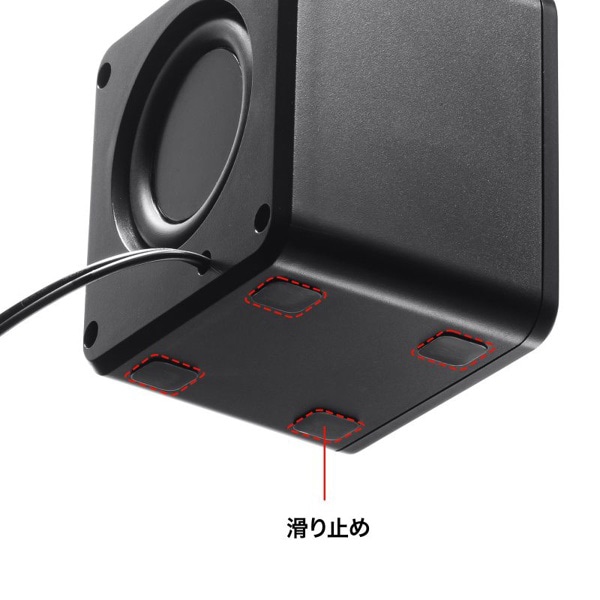 サンワサプライ コンパクトPCスピーカー USB電源 MM-SPL23UBK 1個(ご注文単位1個)【直送品】