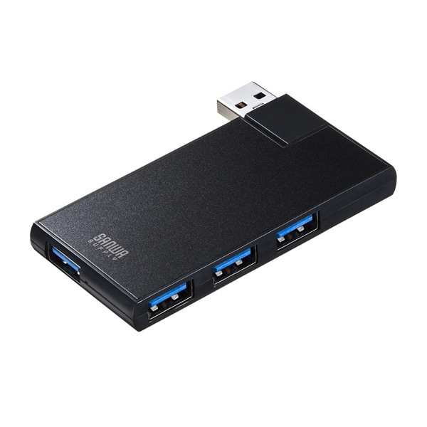 サンワサプライ USB3.0 4ポートハブ USB-3HSC1BK 1個(ご注文単位1個)【直送品】