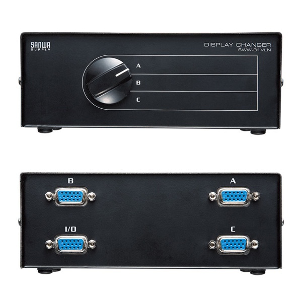 サンワサプライ ディスプレイ切替器 3回路 SWW-31VLN 1個（ご注文単位1個）【直送品】