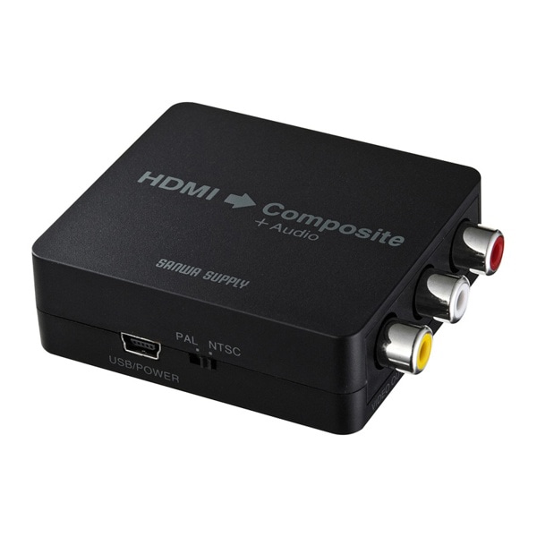 サンワサプライ HDMI／コンポジット 変換コンバーター VGA-CVHD3 1個（ご注文単位1個）【直送品】
