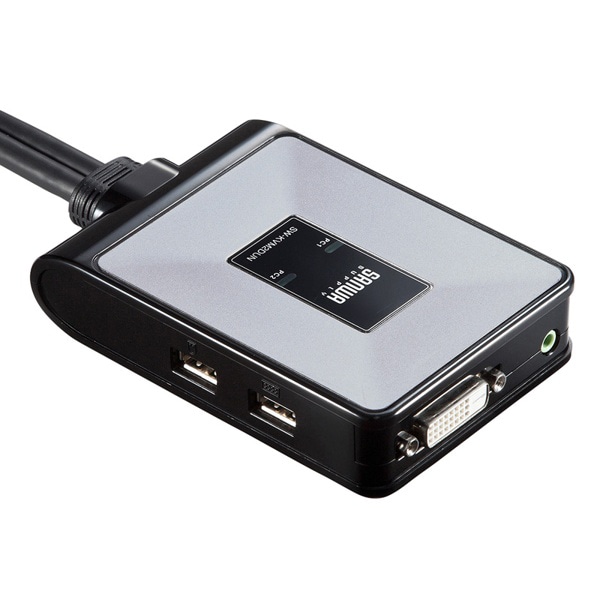 サンワサプライ DVIパソコン自動切替器 SW-KVM2DUN 1個（ご注文単位1個）【直送品】