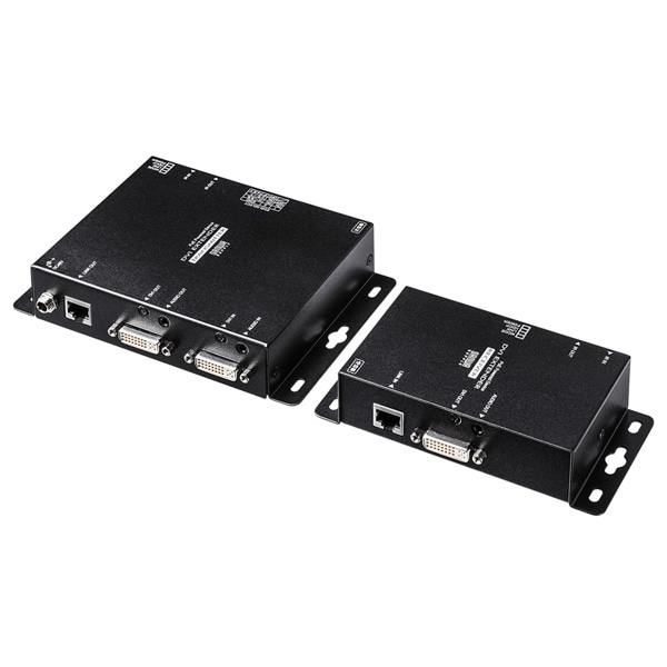 サンワサプライ DVIエクステンダー PoE対応 セットモデル 100m延長 VGA-EXDVPOE 1個(ご注文単位1個)【直送品】
