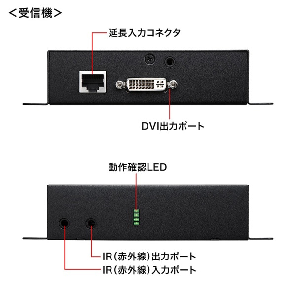 サンワサプライ DVIエクステンダー PoE対応 セットモデル 100m延長 VGA-EXDVPOE 1個（ご注文単位1個）【直送品】