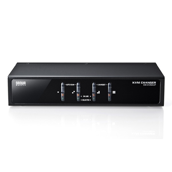 サンワサプライ パソコン自動切替器 PS／2・USB対応 4：1 SW-KVM4UP 1個（ご注文単位1個）【直送品】