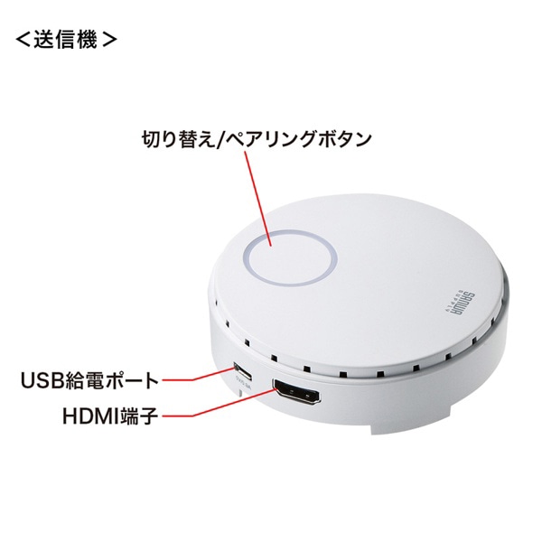 サンワサプライ ワイヤレス HDMIエクステンダー HDMI接続 VGA-EXWHD6 1個(ご注文単位1個)【直送品】