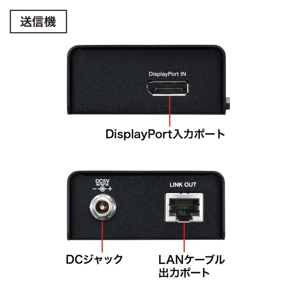 サンワサプライ ディスプレイポート エクステンダー VGA-EXDP 1個（ご注文単位1個）【直送品】