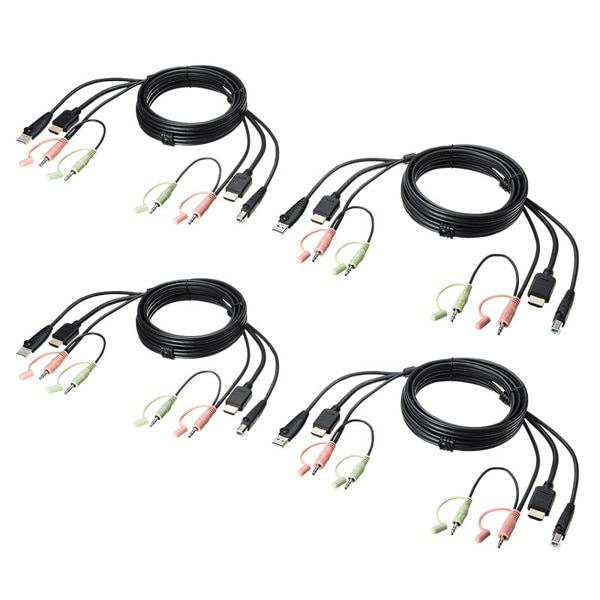 サンワサプライ パソコン自動切替器 HDMI対応 4：1 SW-KVM4HHC 1個（ご注文単位1個）【直送品】