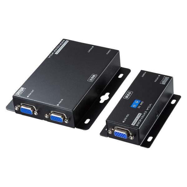 サンワサプライ VGA分配エクステンダー 受信機・送信機セット VGA-EXSET2N 1個（ご注文単位1個）【直送品】