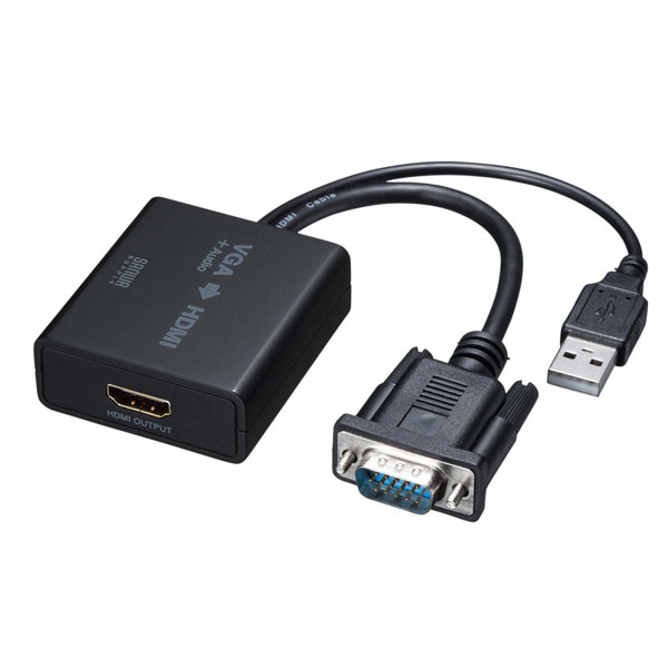 サンワサプライ VGA/HDMI 変換コンバーター VGA-CVHD7 1個(ご注文単位1個)【直送品】